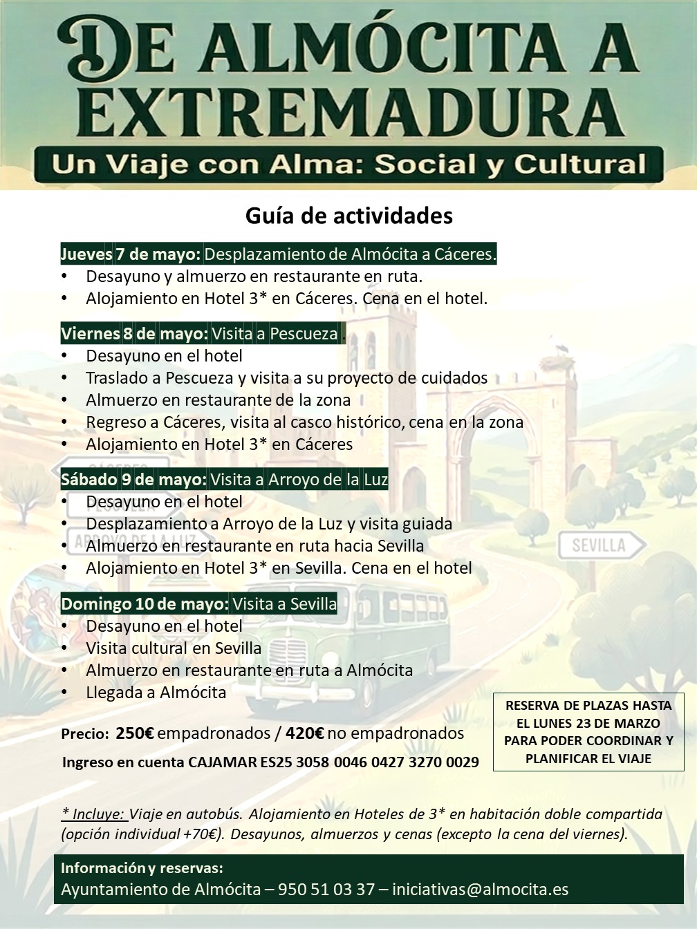 De Almócita a Extremadura.